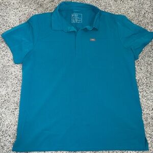 Figs Men's Teal Polo Shirt